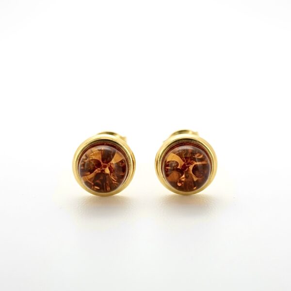 Photoroom_20260204_120403 KOLCZYKI ZŁOTE Z CERTYFIKOWANYM BURSZTYNEM - MINIMALISTYCZNE - SREBRO POZŁACANE 925