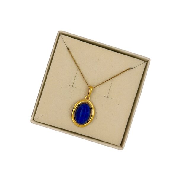 WISIOREK ZŁOTY Z LAPISEM LAZULI SREBRO POZŁACANE 925