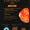 Komplet kolczyki wisiorek srebro pozłacane 925 zielony bursztyn bałtycki | prezent