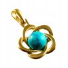 0d626b0241f075603270067907f74c59.jpg WISIOREK ZŁOTY z TURKUSEM ŚLICZNY DELIKATNY PIĘKNY SREBRO POZŁACANE 925