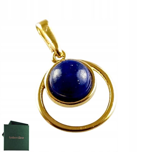 0dcdc88a6fe54180a6a390b3ae031bf9-1.jpg WISIOREK ZŁOTY z LAPISEM ŚLICZNY DELIKATNY PIĘKNY SREBRO POZŁACANE 925