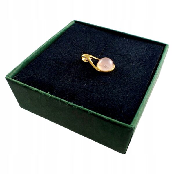 10d5cec7aaeb25a8c4f9f424d36d96e3-1.jpg WISIOREK ZŁOTY z KWARCEM ŚLICZNY DELIKATNY PIĘKNY SREBRO POZŁACANE 925