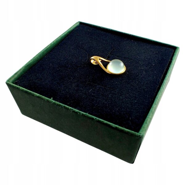 16e1ec6f30c6278abb50a18fcd84aea9-1.jpg WISIOREK ZŁOTY z AGATEM ŚLICZNY DELIKATNY PIĘKNY SREBRO POZŁACANE 925