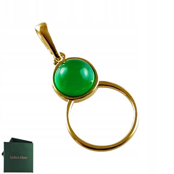 290eff576c02a3a9c4b4c0c49f714645-1.jpg WISIOREK ZŁOTY z AGATEM ŚLICZNY DELIKATNY PIĘKNY SREBRO POZŁACANE 925