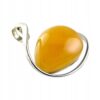29e293af336f3fe34fef96cc62cd4584.jpg Niepowtarzalny wisiorek srebrny z dużym mlecznym bursztynem - unikat - Srebro 925