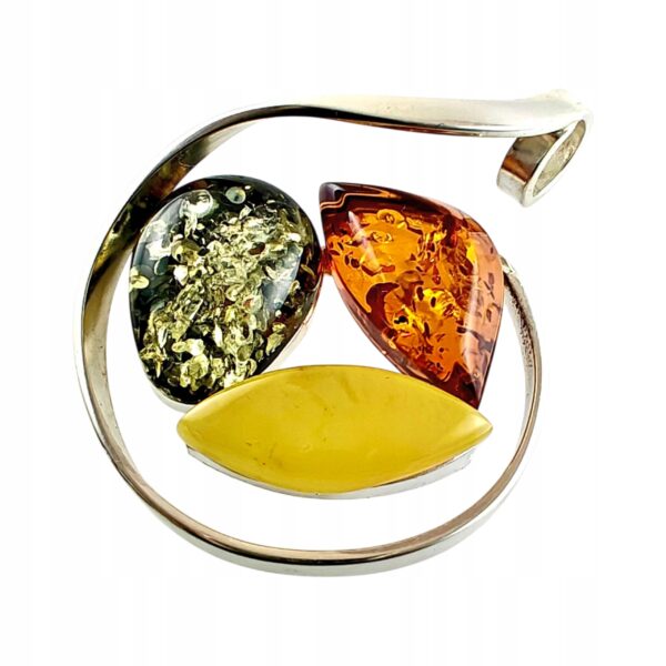 2a46ccc88d1906c873911d923ada3e33.jpg Niepowtarzalny wisiorek srebrny z bursztynem - unikat - Srebro 925 - MIX Koniak Zielony Mleczny