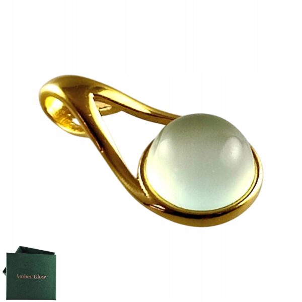 3649794068a9467a0cef8b23a1879f94-1.jpg WISIOREK ZŁOTY z AGATEM ŚLICZNY DELIKATNY PIĘKNY SREBRO POZŁACANE 925