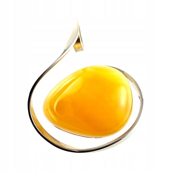 3ed47e2c86e6019c61fdc291f4b12c9a.jpg Niepowtarzalny wisiorek srebrny z dużym mlecznym bursztynem - unikat - Srebro 925