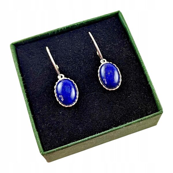 419abd097064e145b54d672372e92b82.jpg KOLCZYKI SREBRNE z LAPISEM DELIKATNE PIĘKNE WISZĄCE ZAPIĘCIE ANGIELSKIE