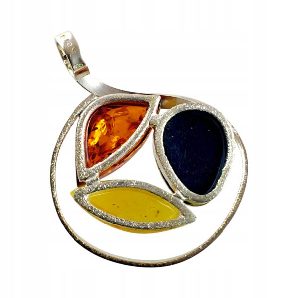 47cfd766d3ac53d00b8f3f5721be589f.jpg Niepowtarzalny wisiorek srebrny z bursztynem - unikat - Srebro 925 - MIX Koniak Zielony Mleczny