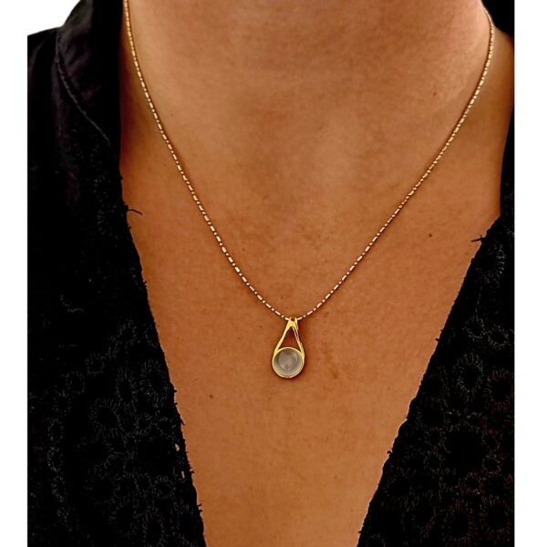 5a4d92058f7dc610d52e78721fdcc360-1.jpg WISIOREK ZŁOTY z AGATEM ŚLICZNY DELIKATNY PIĘKNY SREBRO POZŁACANE 925