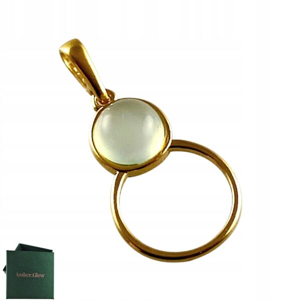 6cc72d5cc6b34f753daf315e3dbb7957-1.jpg WISIOREK ZŁOTY z AGATEM ŚLICZNY DELIKATNY PIĘKNY SREBRO POZŁACANE 925