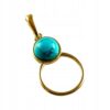 7950948f2181475b2a99726f6714ccfe-1.jpg WISIOREK ZŁOTY z TURKUSEM ŚLICZNY DELIKATNY PIĘKNY SREBRO POZŁACANE 925