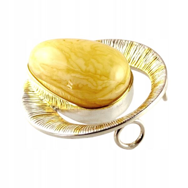 7aeef8ead16da67ea341810d733cb466.jpg Niepowtarzalny wisiorek srebrny z dużym mlecznym bursztynem - unikat - Srebro 925
