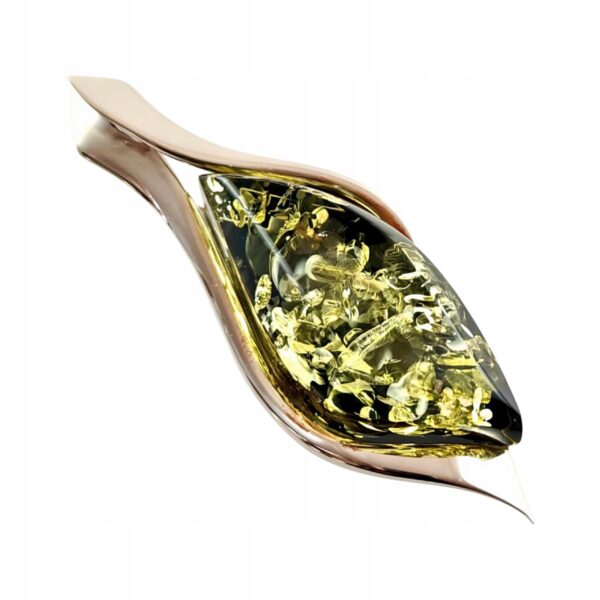 9614bf13ba87ad51f916310013a6454a.jpg Niepowtarzalny wisiorek srebrny z dużym zielonym bursztynem - unikat - Srebro 925