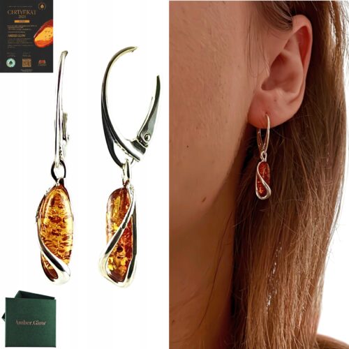 9dcd694d8421fe44662ccddb8cfb04ba.jpg Kolczyki srebrne z bursztynem - wyjątkowe piękne - srebro 925 - zapięcie angielskie