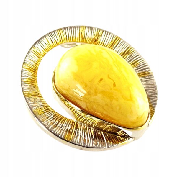 9f5ab7b7e2f380b4b0f81d7d347896be.jpg Niepowtarzalny wisiorek srebrny z dużym mlecznym bursztynem - unikat - Srebro 925