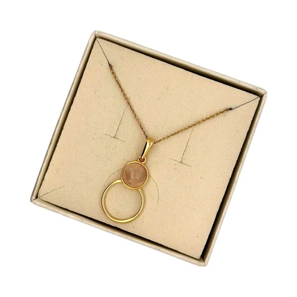 IMG_3251-Photoroom WISIOREK ZŁOTY z NATURALNYM KWARCEM RÓŻOWYM SREBRO POZŁACANE 925