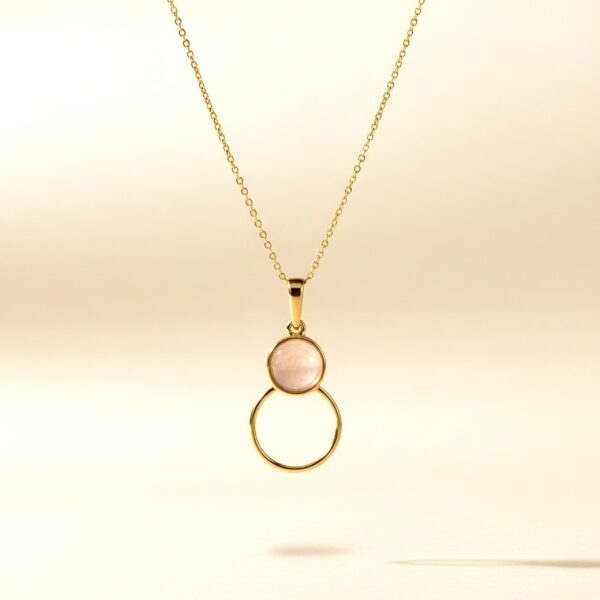 Photoroom_20260322_141710 WISIOREK ZŁOTY z NATURALNYM KWARCEM RÓŻOWYM SREBRO POZŁACANE 925