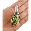 a2ccf412c94af5aba518c2944ed996f7.jpg Niepowtarzalny wisiorek srebrny z dużym zielonym bursztynem - unikat - Srebro 925