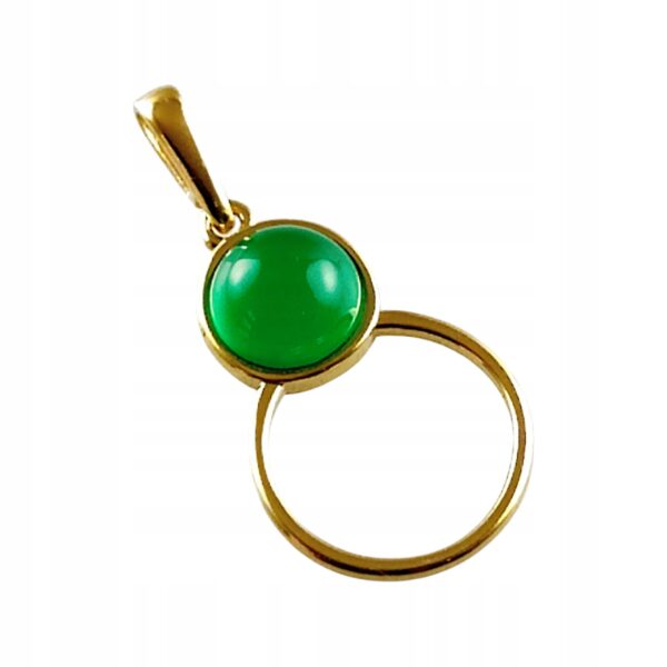 a33b297268812d6dc6fe706e3bf16877-1.jpg WISIOREK ZŁOTY z AGATEM ŚLICZNY DELIKATNY PIĘKNY SREBRO POZŁACANE 925