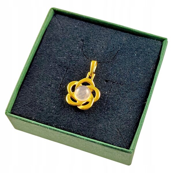 a632b064a41a04033e549b73035377e6.jpg WISIOREK ZŁOTY z KWARCEM ŚLICZNY DELIKATNY PIĘKNY SREBRO POZŁACANE 925