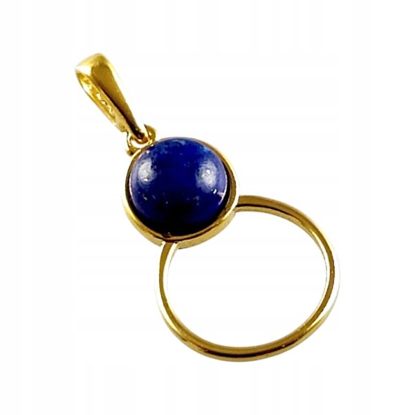 a8dac8a1c55385fc9e67e2cdfee28fe1-1.jpg WISIOREK ZŁOTY z LAPISEM ŚLICZNY DELIKATNY PIĘKNY SREBRO POZŁACANE 925