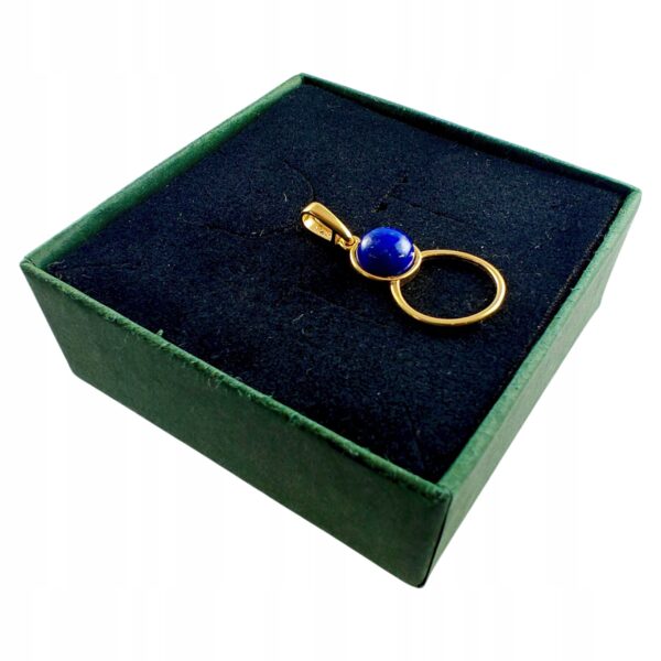 b2f7a67a0fffa820970994806f1766d8-1.jpg WISIOREK ZŁOTY z LAPISEM ŚLICZNY DELIKATNY PIĘKNY SREBRO POZŁACANE 925