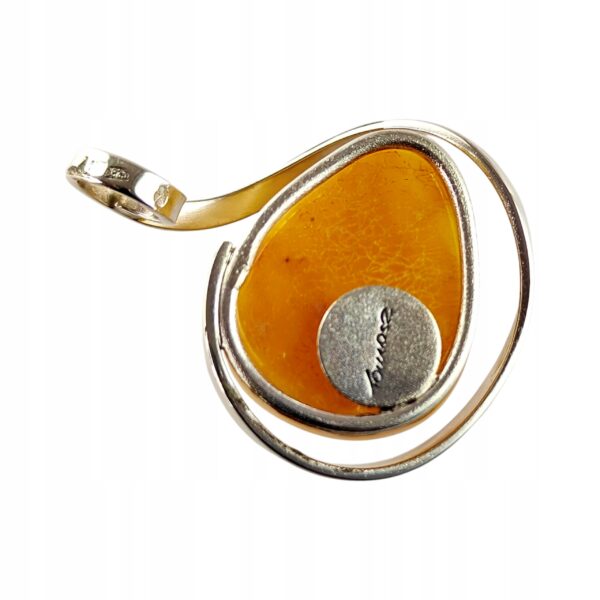 b8d5df2b21b79f02832bf52ca3082cdb.jpg Niepowtarzalny wisiorek srebrny z dużym mlecznym bursztynem - unikat - Srebro 925