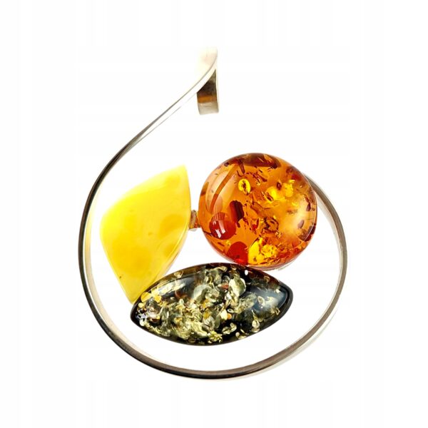 c177f09e928c51977ab939669d165e8e.jpg Niepowtarzalny wisiorek srebrny z bursztynem - unikat - Srebro 925 - MIX Koniak Zielony Mleczny