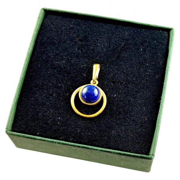 c2ae25493da3b595caebba666d8097f5-1.jpg WISIOREK ZŁOTY z LAPISEM ŚLICZNY DELIKATNY PIĘKNY SREBRO POZŁACANE 925