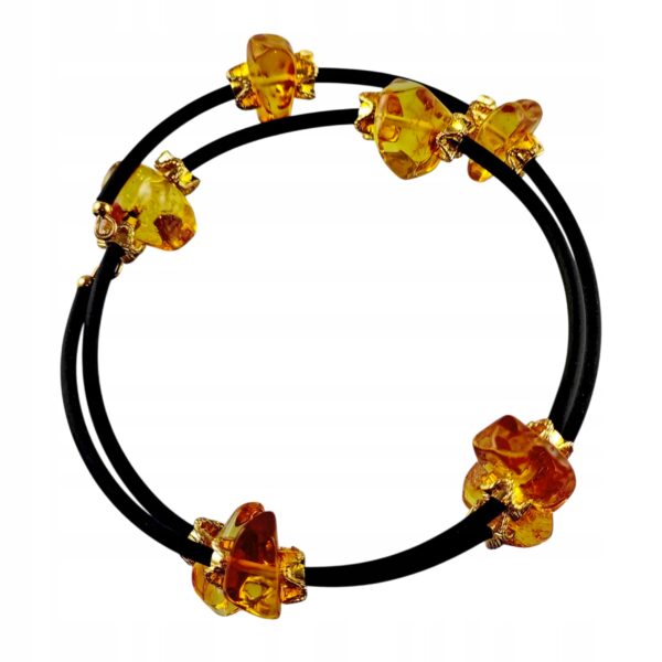 cba69e450e1a8b62e17781d78946c1ff.jpg Bransoletka złota ze stali z certyfikowanym bursztynem - regulowana