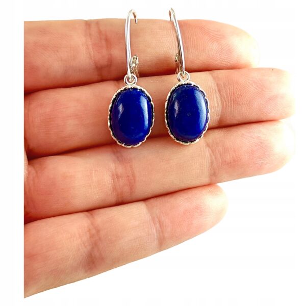 d9dfa4feab722d1b912a4c5d292230f1.jpg KOLCZYKI SREBRNE z LAPISEM DELIKATNE PIĘKNE WISZĄCE ZAPIĘCIE ANGIELSKIE