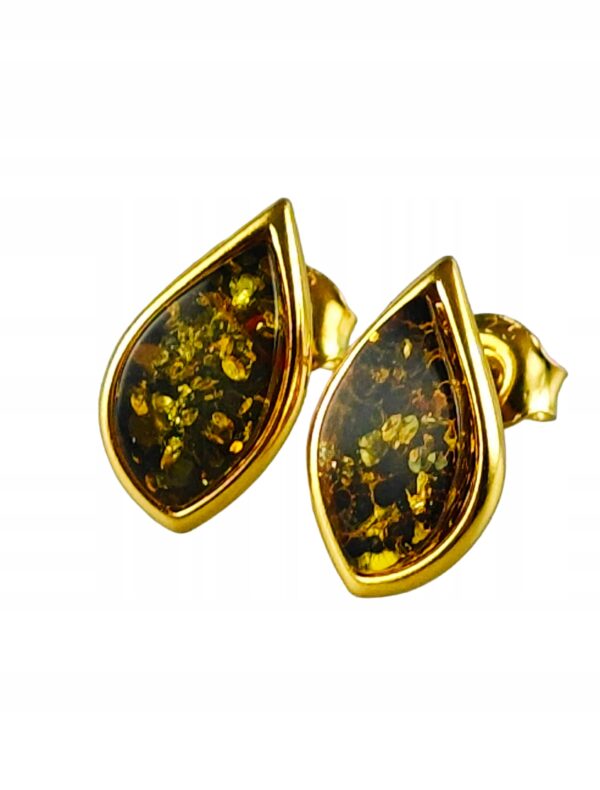 dd19028bbf78ff22aea3451ffd8e2d13.jpg ZŁOTE KOLCZYKI Z BURSZTYNEM DELIKATNE SZTYFTY WKRĘTKI SREBRO POZŁACANE 925