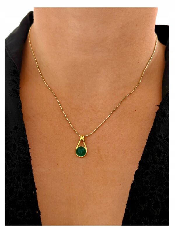 ea98a519f1daebfca14bb77701eb03d0-1.jpg WISIOREK ZŁOTY z AGATEM ŚLICZNY DELIKATNY PIĘKNY SREBRO POZŁACANE 925