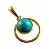 ee7a87af2bcefbd2357515d0b9b439fa.jpg WISIOREK ZŁOTY z TURKUSEM ŚLICZNY DELIKATNY PIĘKNY SREBRO POZŁACANE 925