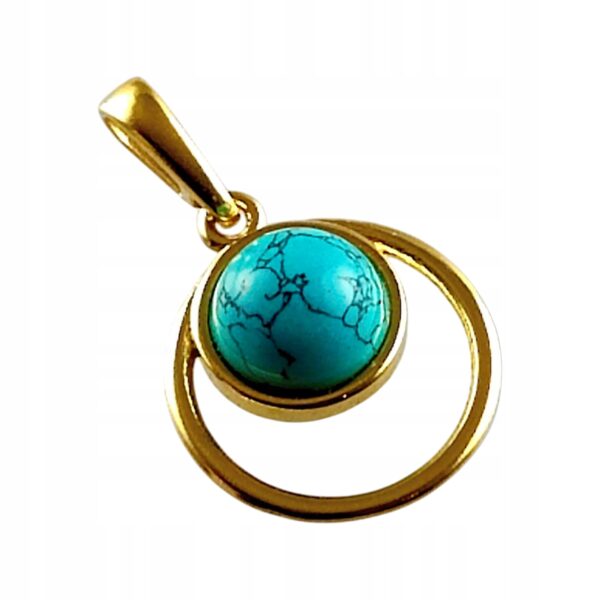 ee7a87af2bcefbd2357515d0b9b439fa.jpg WISIOREK ZŁOTY z TURKUSEM ŚLICZNY DELIKATNY PIĘKNY SREBRO POZŁACANE 925