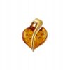 f216576b27bc044412cccad15f15abae.jpg Wisiorek złoty serce serduszko z bursztynem - Srebro pozłacane 925