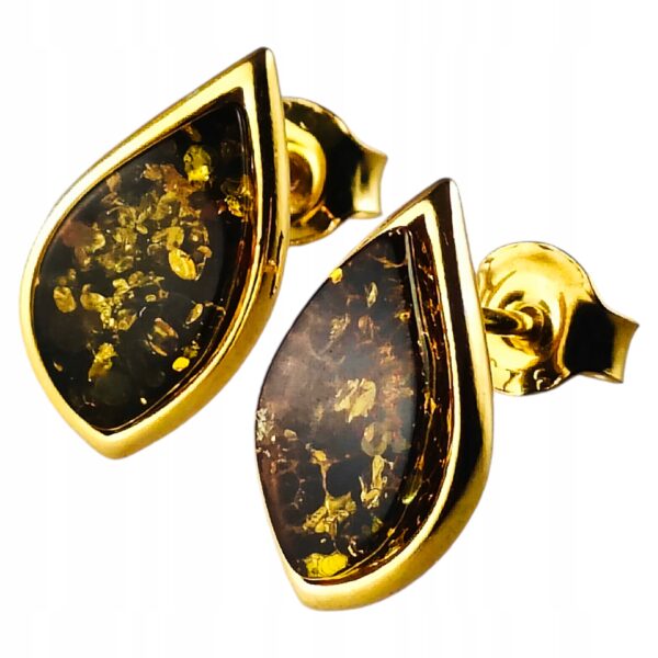 f4eae887cc99cee60e10c459dffe9d68.jpg ZŁOTE KOLCZYKI Z BURSZTYNEM DELIKATNE SZTYFTY WKRĘTKI SREBRO POZŁACANE 925