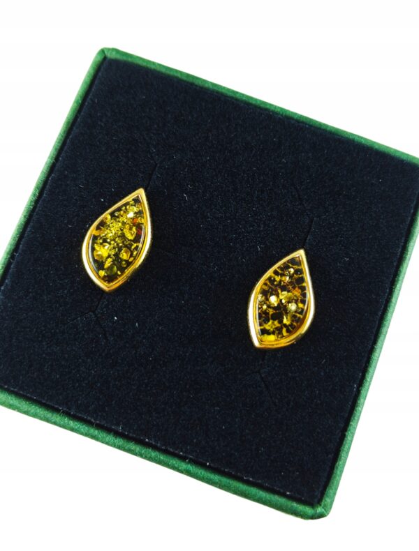 f899e7edbaccbe2ed03401184979ec60.jpg ZŁOTE KOLCZYKI Z BURSZTYNEM DELIKATNE SZTYFTY WKRĘTKI SREBRO POZŁACANE 925