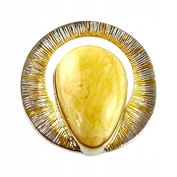 ffdef5c01a781aabfdedd92390cd57f3.jpg Niepowtarzalny wisiorek srebrny z dużym mlecznym bursztynem - unikat - Srebro 925