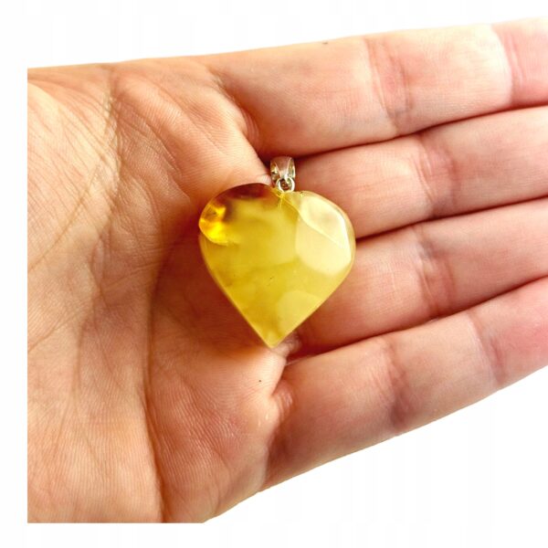 0cdf2eb8fdd4907604b82c6ac5c9607c.jpg WISIOREK SREBRNY SERCE z CERTYFIKOWANYM Bursztynem PIĘKNY Srebro 925