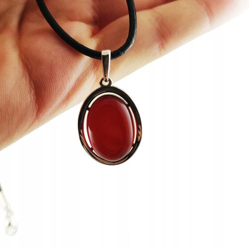 0ecfdc5d56c4c7352ad6d442e2e8ff5e.jpg Wisiorek srebrny z wiśniowym bursztynem