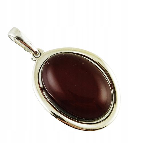 120c2afee72b4811c02bb730ad04bc61.jpg Wisiorek srebrny z wiśniowym bursztynem