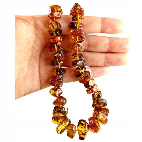 NASZYJNIK z CERTYFIKOWANYM BURSZTYNEM Ręcznie Wykonany ŚLICZNY PIĘKNY