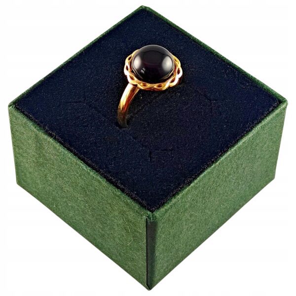 1f53c1341152e508953dd29d25ac36b5.jpg PIERŚCIONEK ZŁOTY MODNY z Bursztynem SREBRO 925 Pozłacane Regulowany PIĘKNY