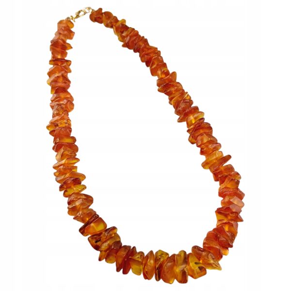 Naszyjnik z Surowego Bursztynu Certyfikowanego ręcznie wykonany na Tarczycę