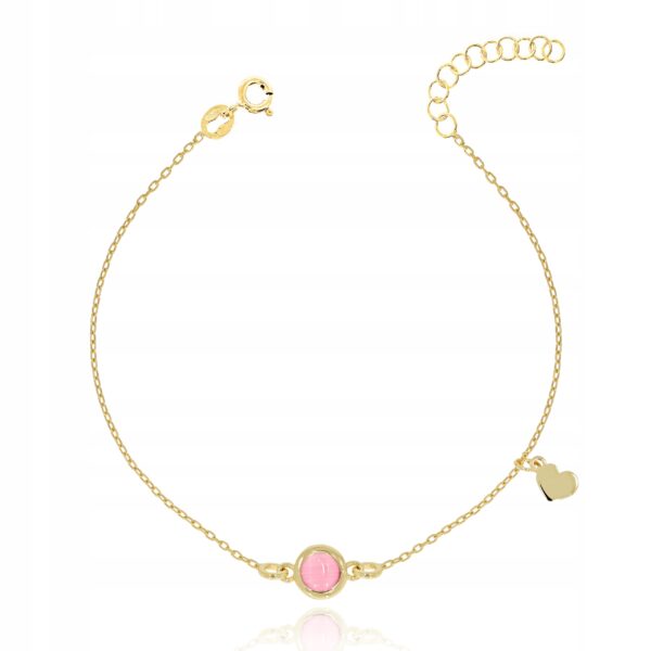 2d47ee033a6d44d298f6339923f8edd4.jpg BRANSOLETKA SERDUSZKO NA ŁAŃCUSZKU SREBRO POZŁACANE SUBTELNA 925 NA PREZENT