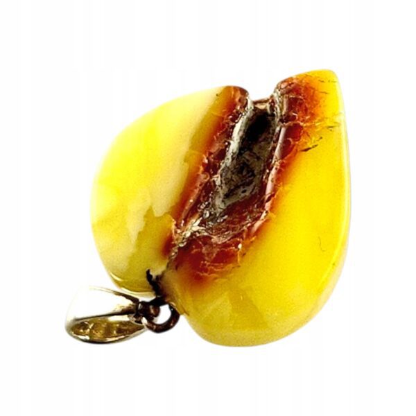 35e3886bce6d1d87164ef9d418f5f4e0.jpg WISIOREK SREBRNY SERCE z CERTYFIKOWANYM Bursztynem PIĘKNY Srebro 925