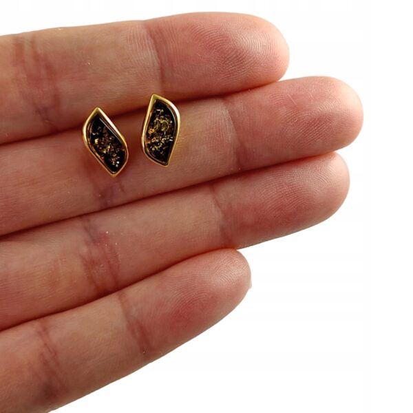 3763a7b75c9c72d574aecdc06f634f5d-1.jpg KOLCZYKI ZŁOTE z CERTYFIKOWANYM BURSZTYNEM Piękne Sztyft Srebro Pozłacane